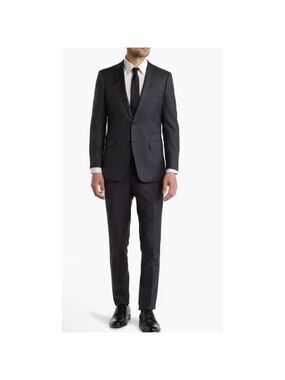 Men's Cavalli Class Blazer Size 38 Charcoal 100% Super 120s Wool